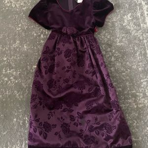 Rare Editions Velvet & Satin Dress Girls Sz 6-8